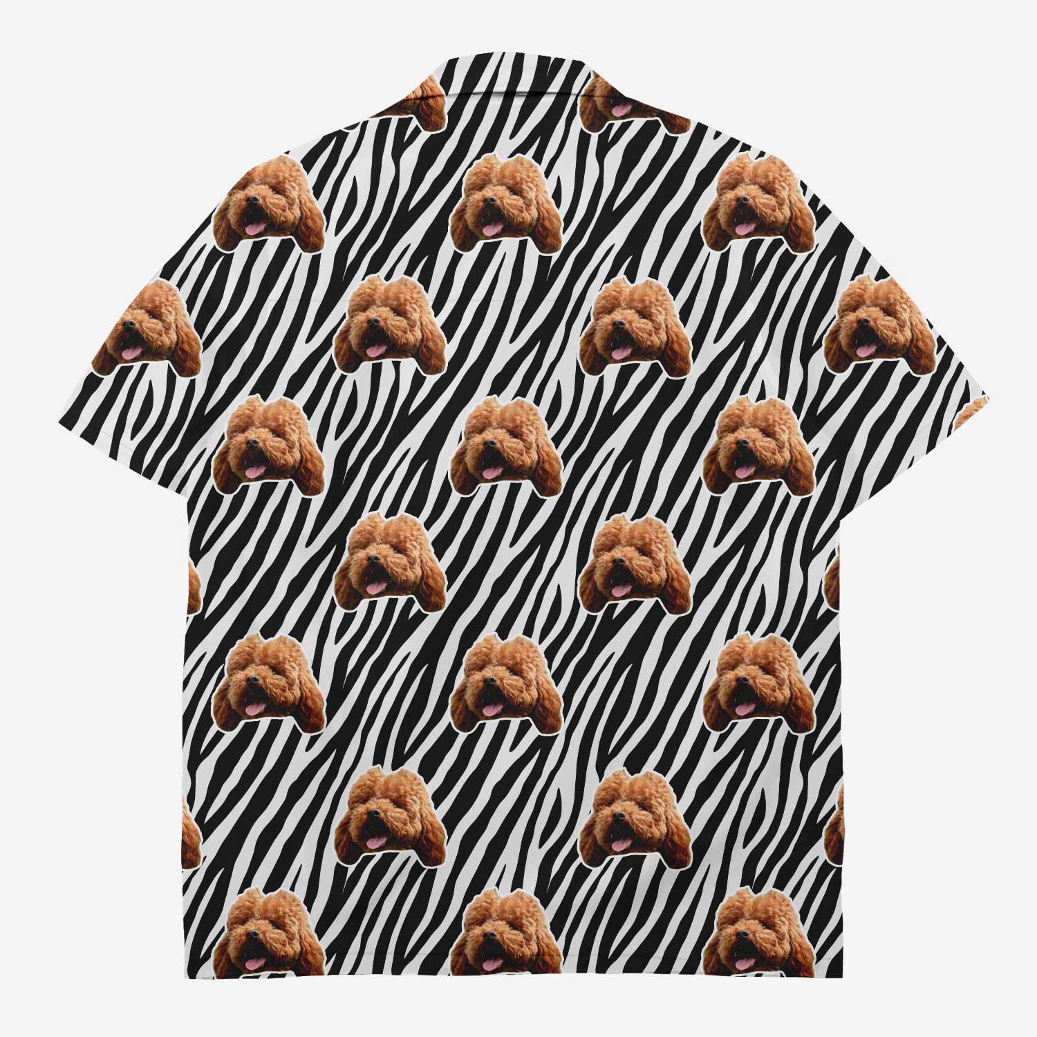 Your Dog Zebra Print Custom Hawaiian Shirt