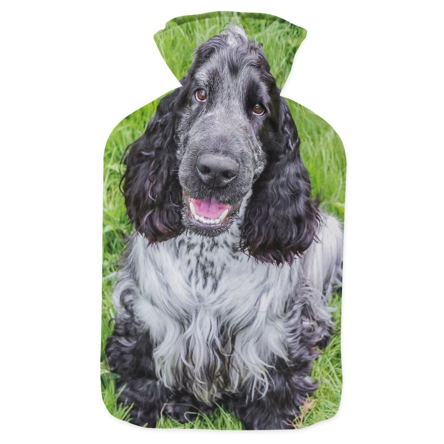 cute personalized dog hot water bottle