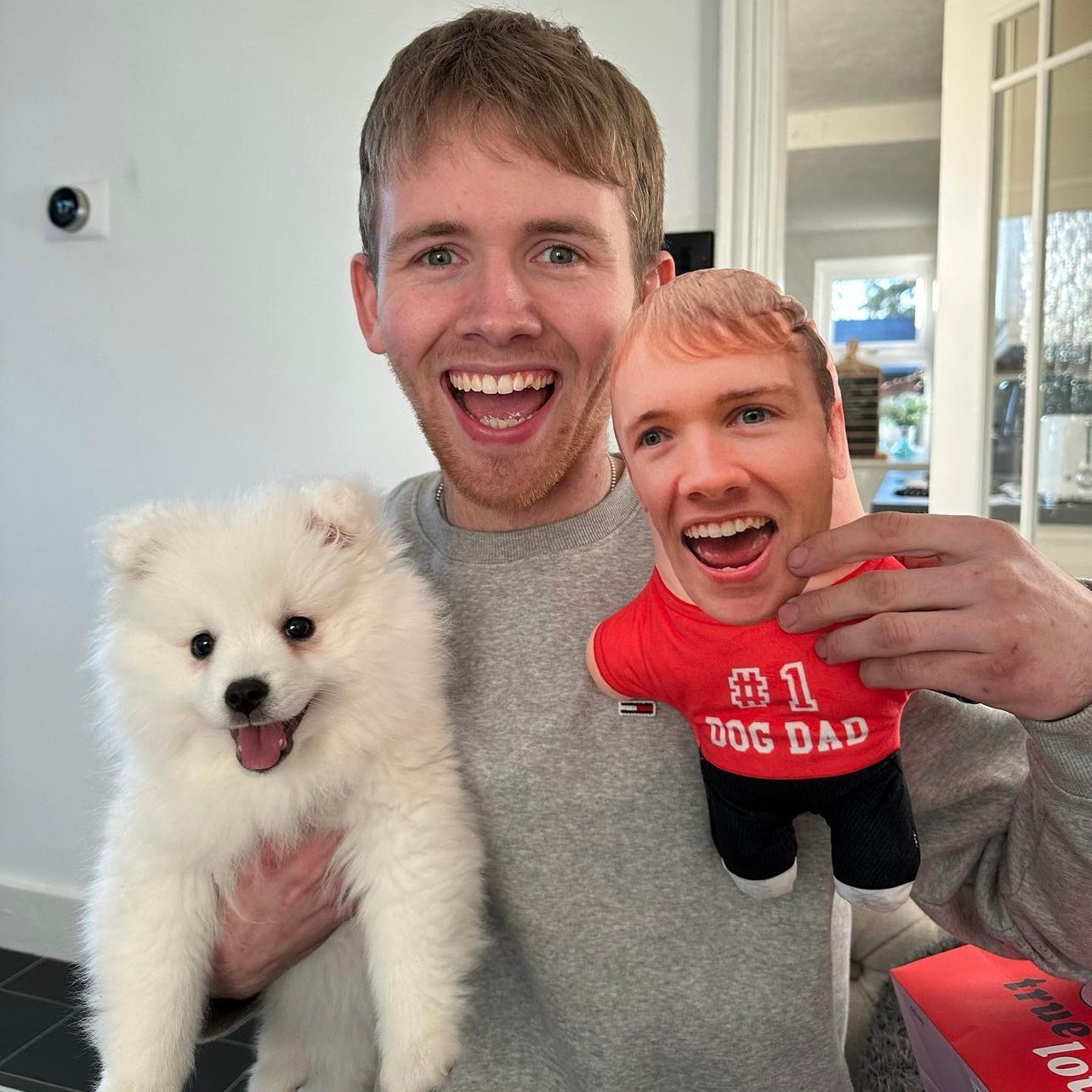 #1 Dog Dad Teddy Bear