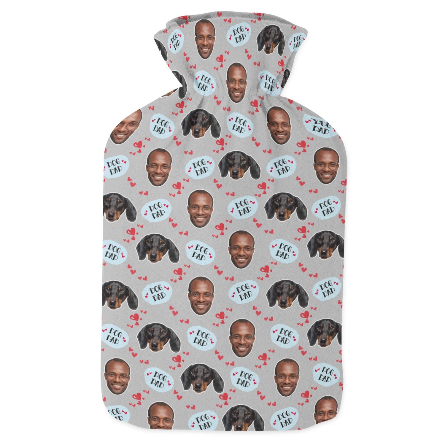Dog Dad Personalized Hot Water Bottle