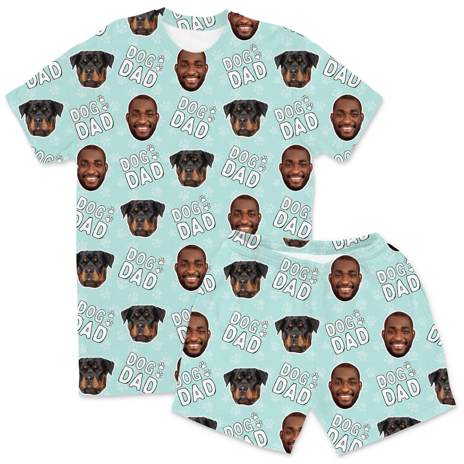 Men's Dog Dad Personalized PJs - Shorts Set