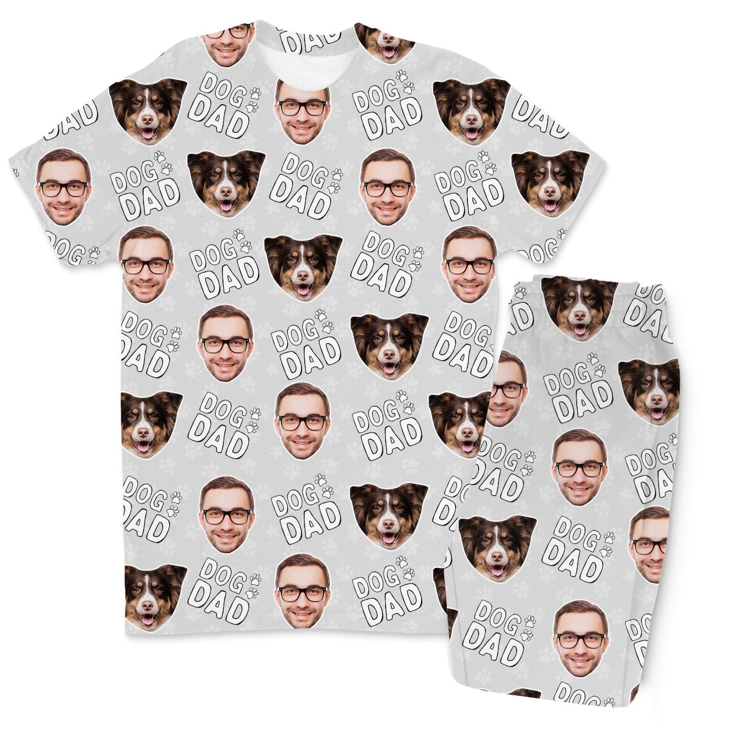 Dog Dad Custom Men's PJ Trousers Set