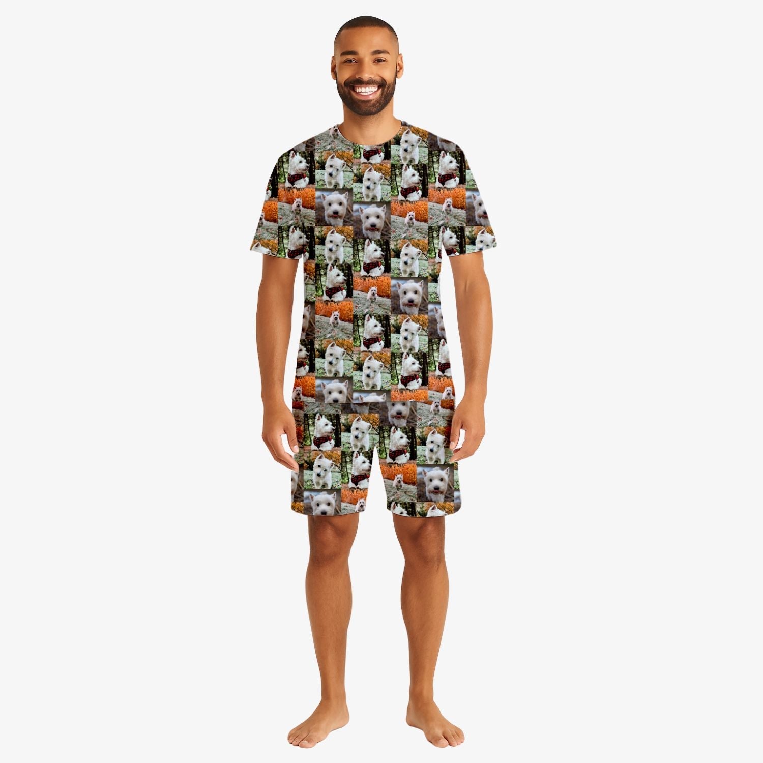 Men's Photo Collage PJs - Shorts Set