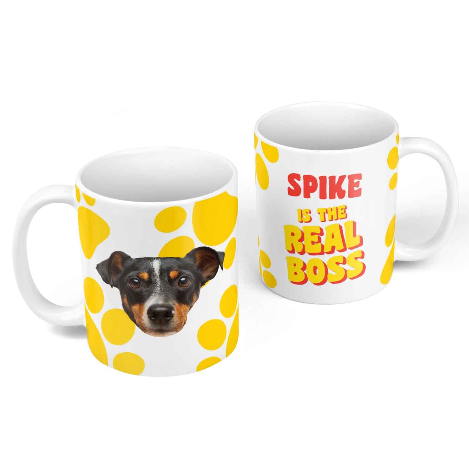 Your Dog (Name) Is The Real Boss Personalized Mug