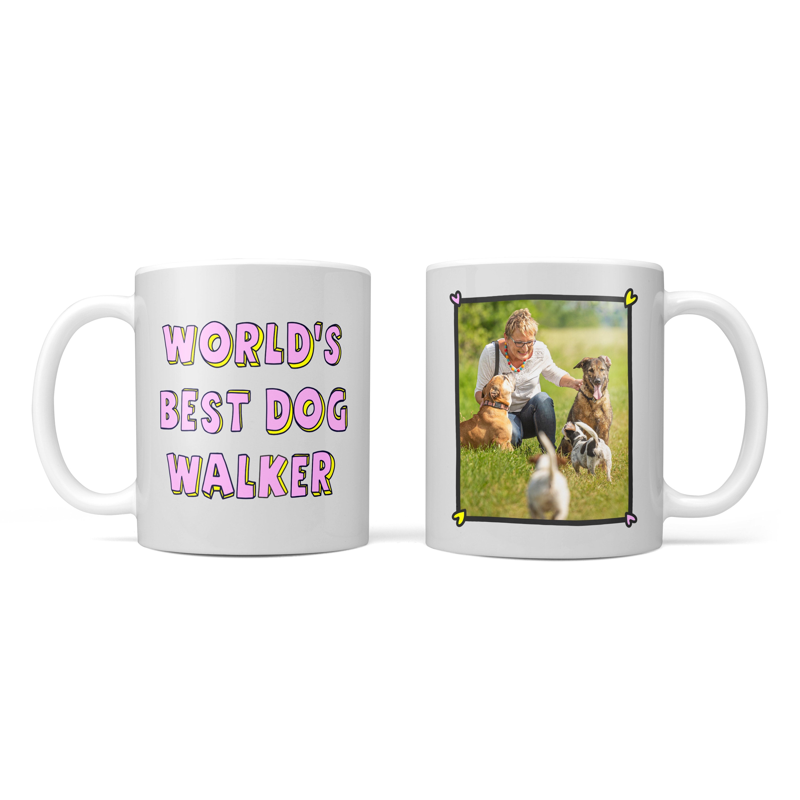 World's Best Dog Walker Photo Frame Personalized Dog Mug