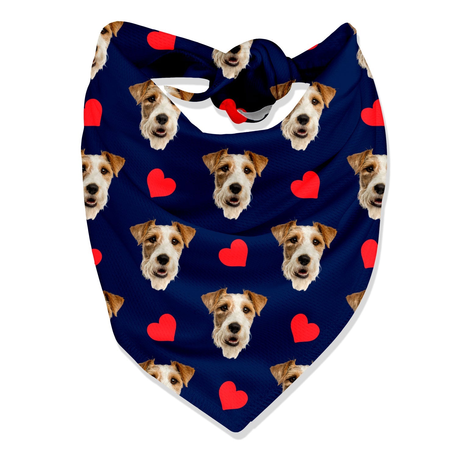 Hearts Personalized Dog Bandana