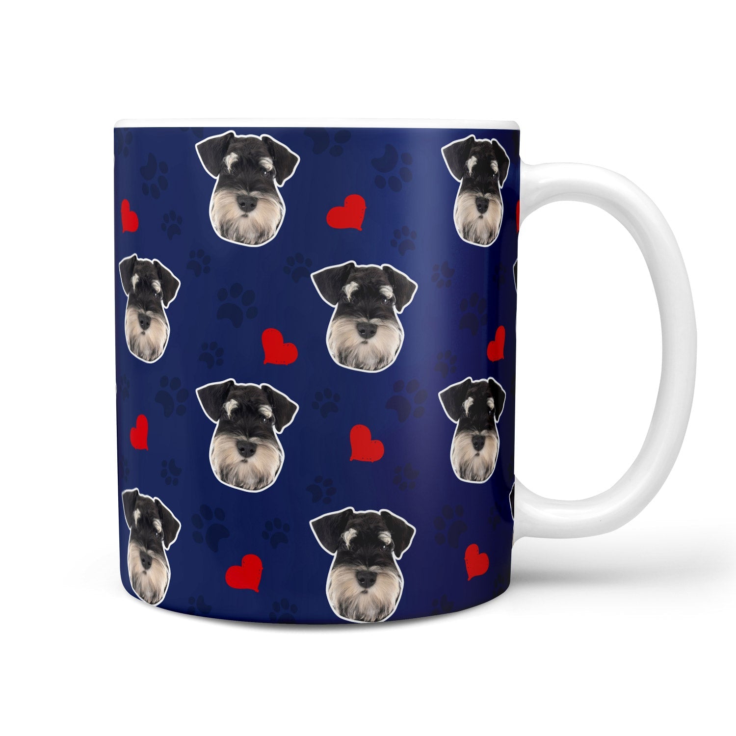 Paws and Hearts Personalized Dog Mug