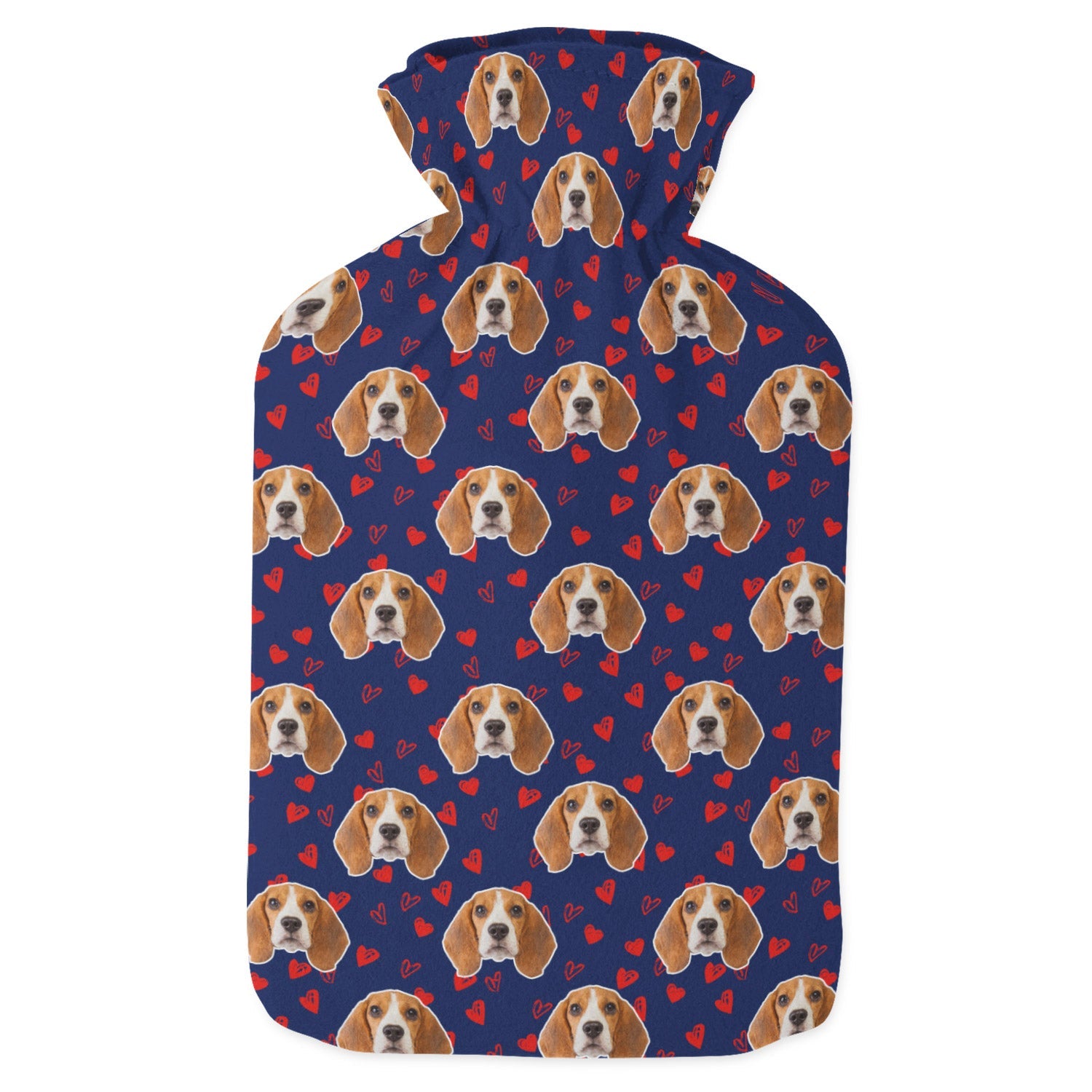 Love Hearts Dog Hot Water Bottle