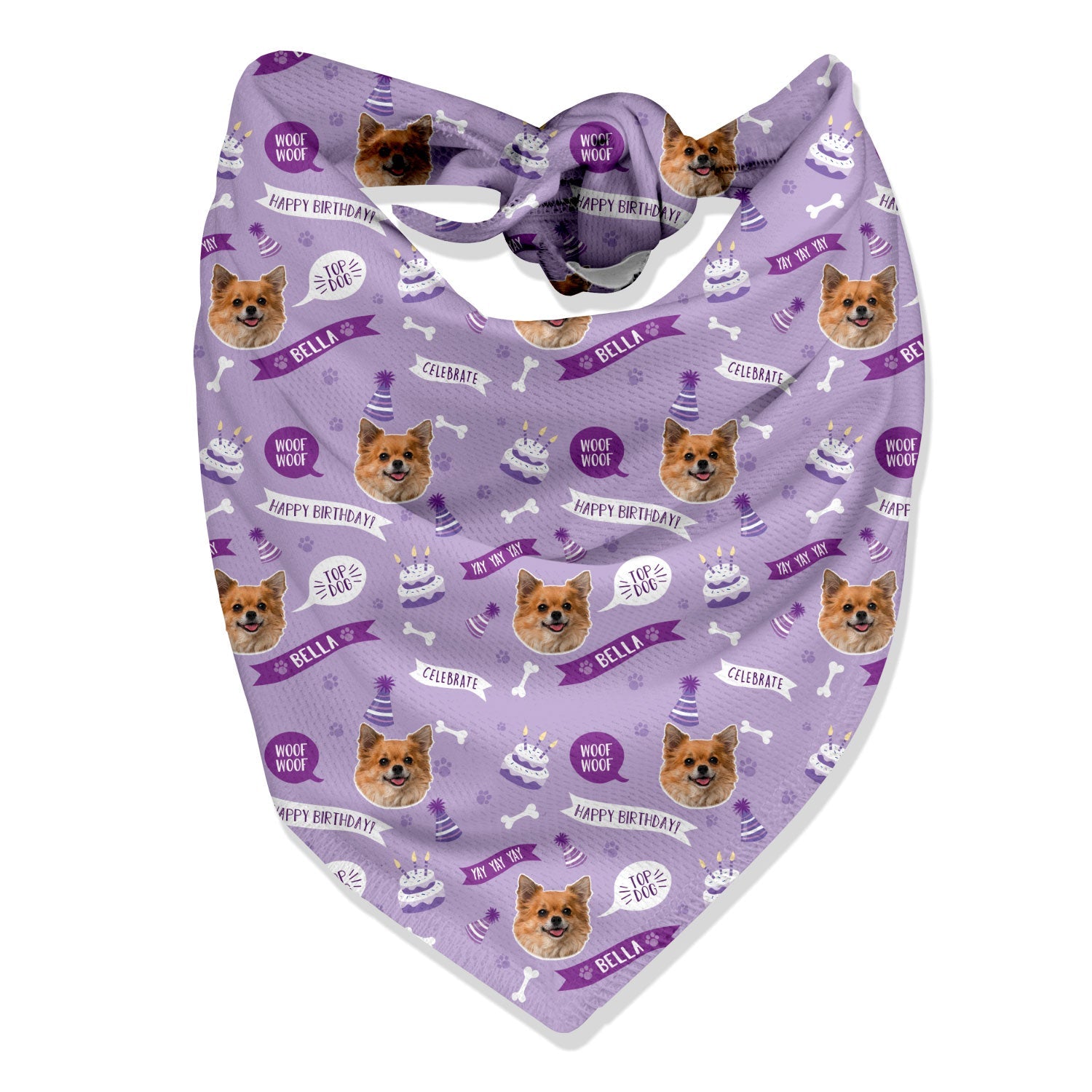 Happy Birthday Personalized Dog Bandana