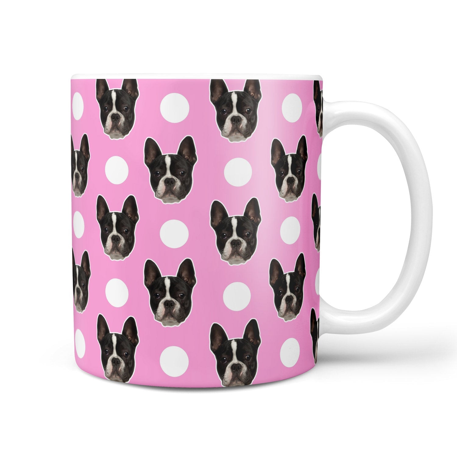 Polka Dot Pattern Personalized Dog Mug