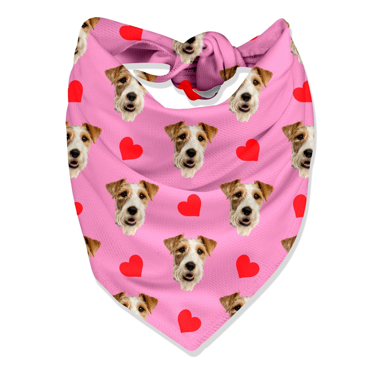 Hearts Personalized Dog Bandana