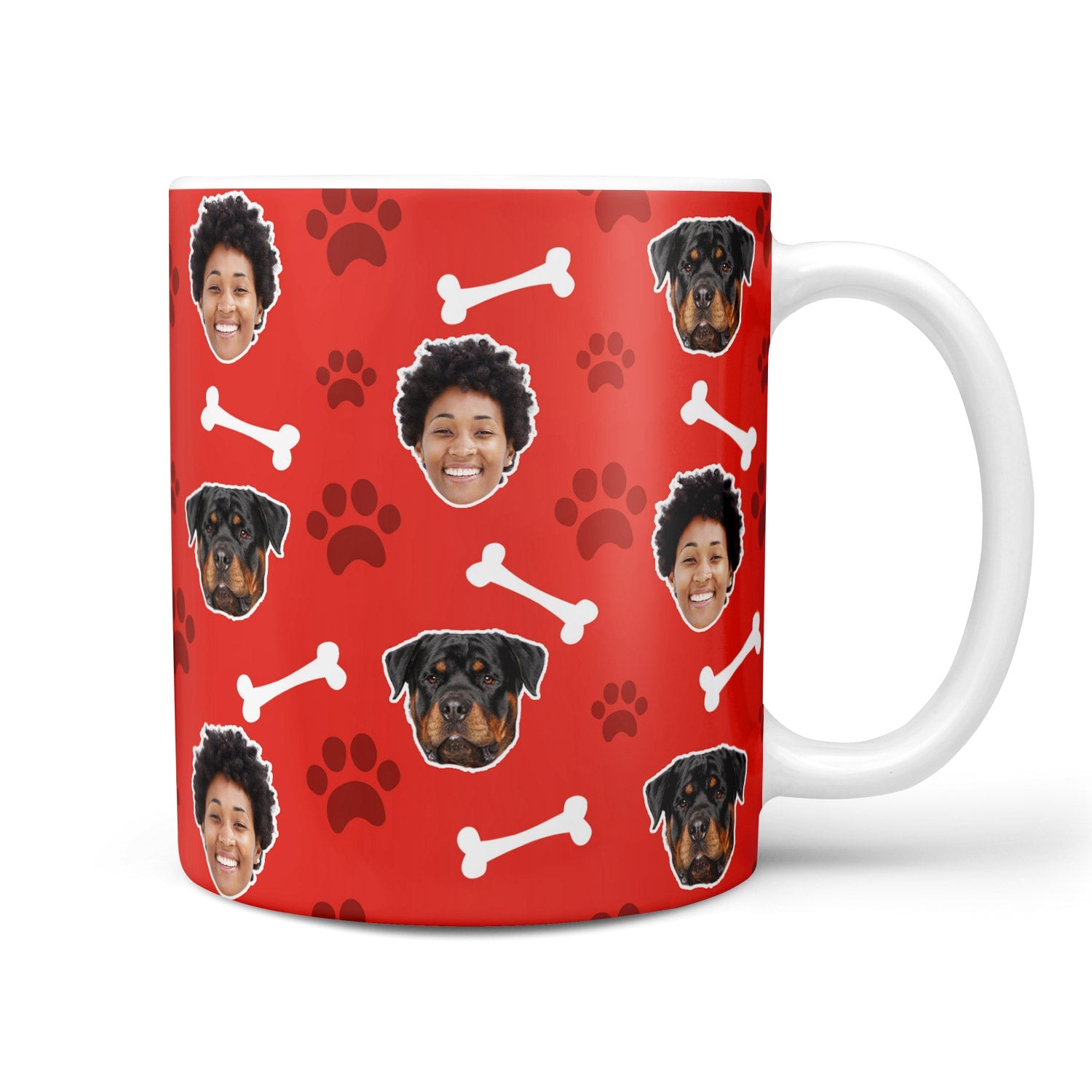 Dog & Owner Dogzy Pattern Personalized Mug