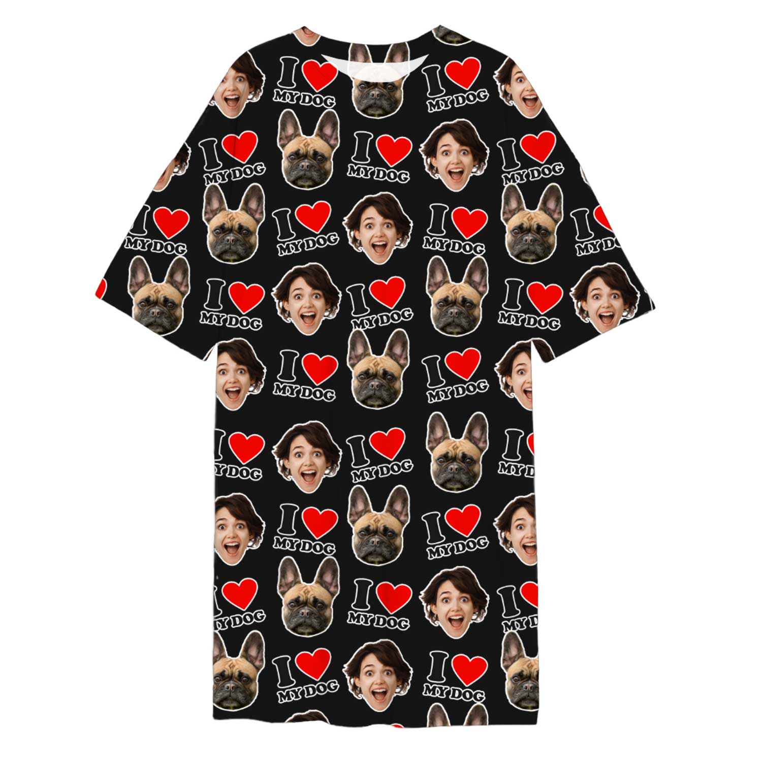 I Heart My Dog Custom Sleep Tee