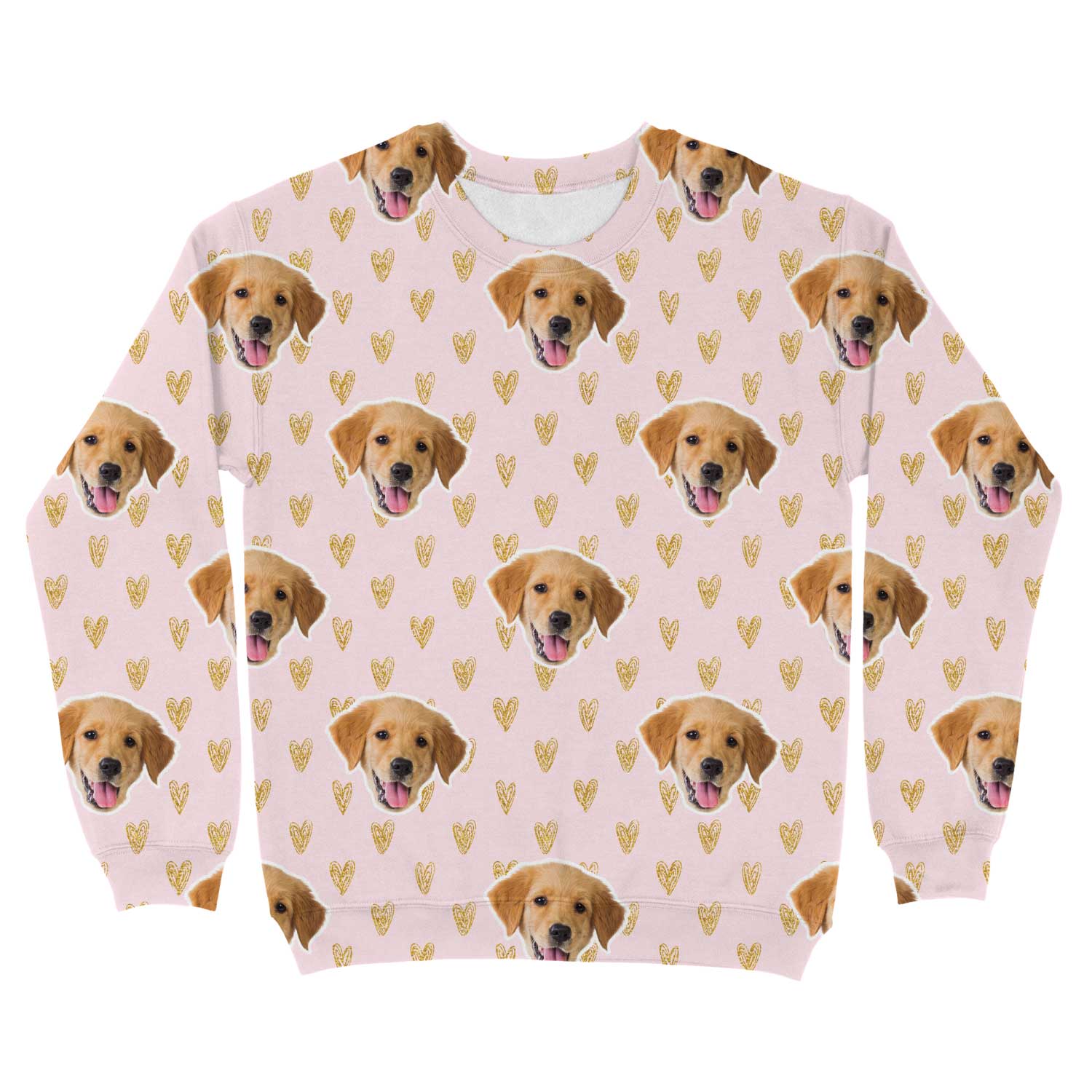 Gold Hearts Personalized Sweatshirt