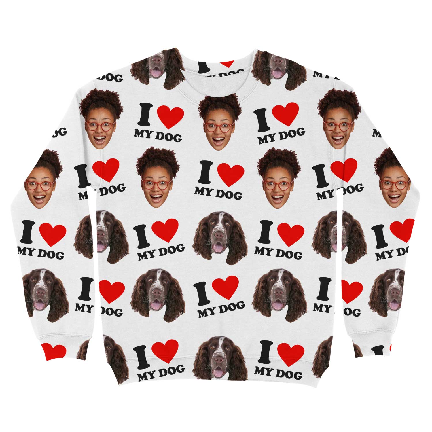 I Heart My Dog Personalized Sweatshirt