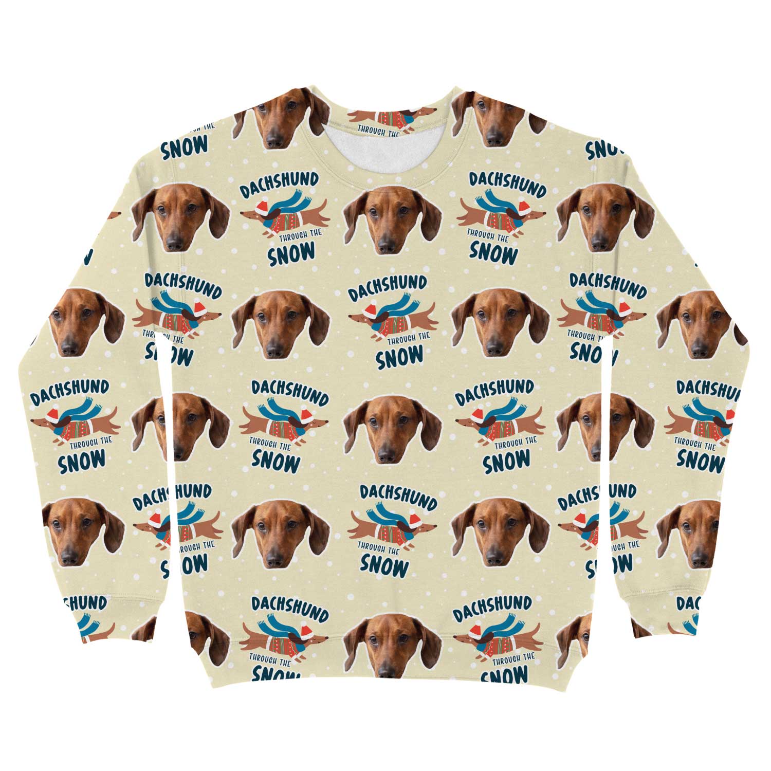 Dachshund Through The Snow Personalized Christmas Sweater