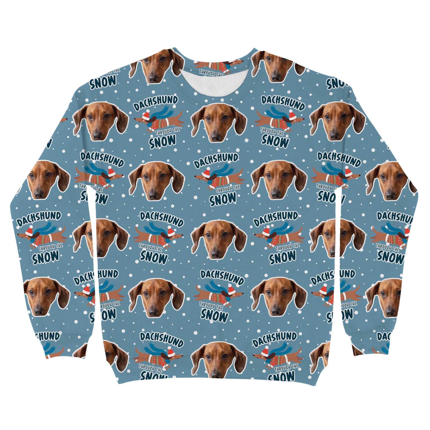 Dachshund Through The Snow Personalized Christmas Sweater