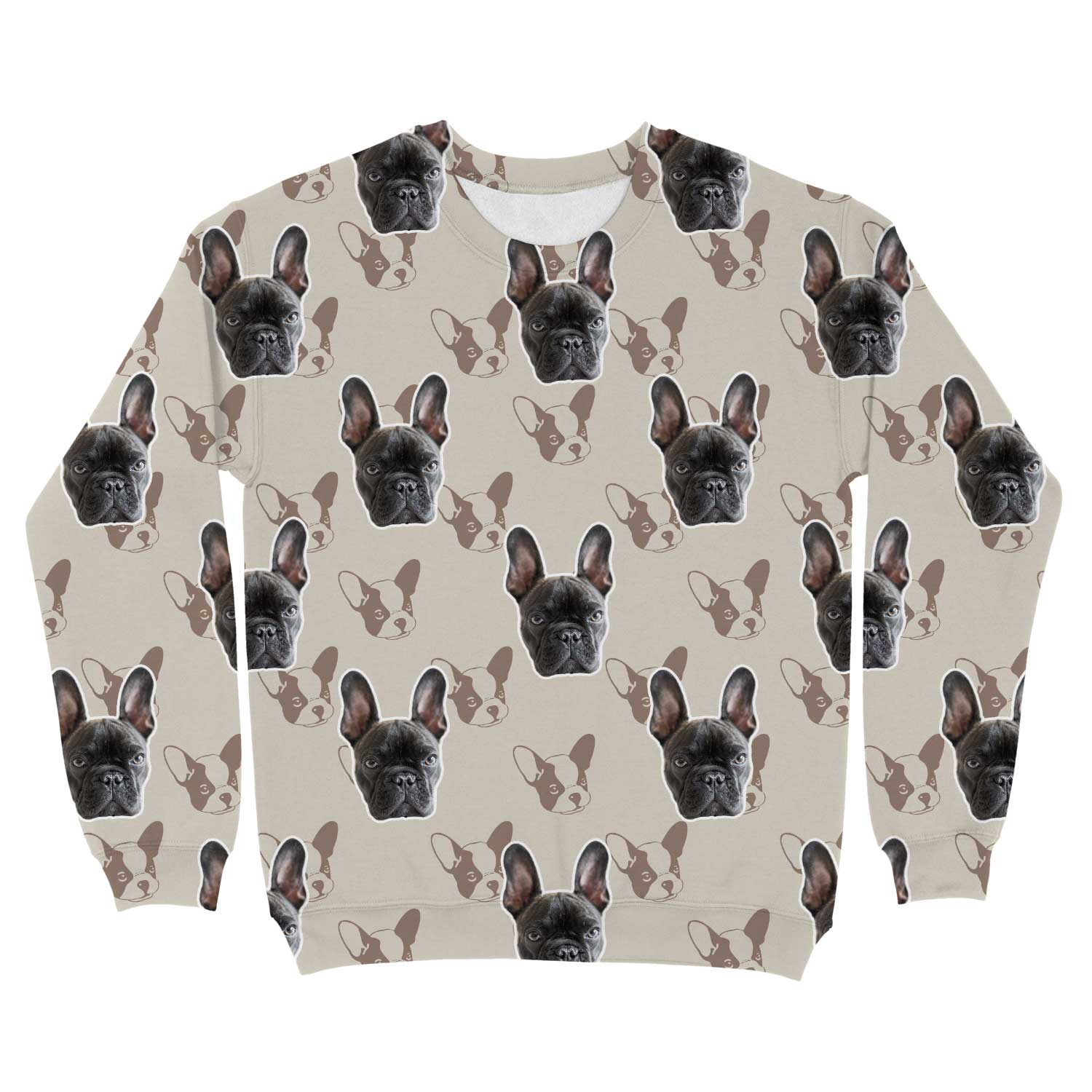 Frenchie Dog Pattern Personalized Sweatshirt