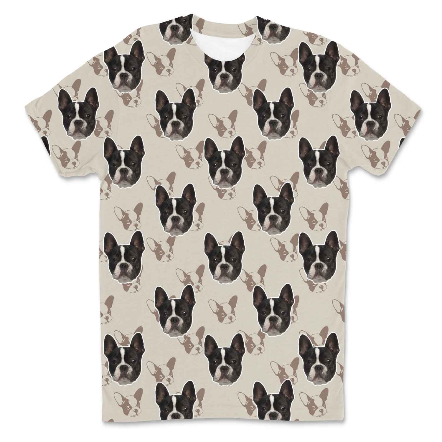 Frenchie Dog Pattern Personalized T-Shirt