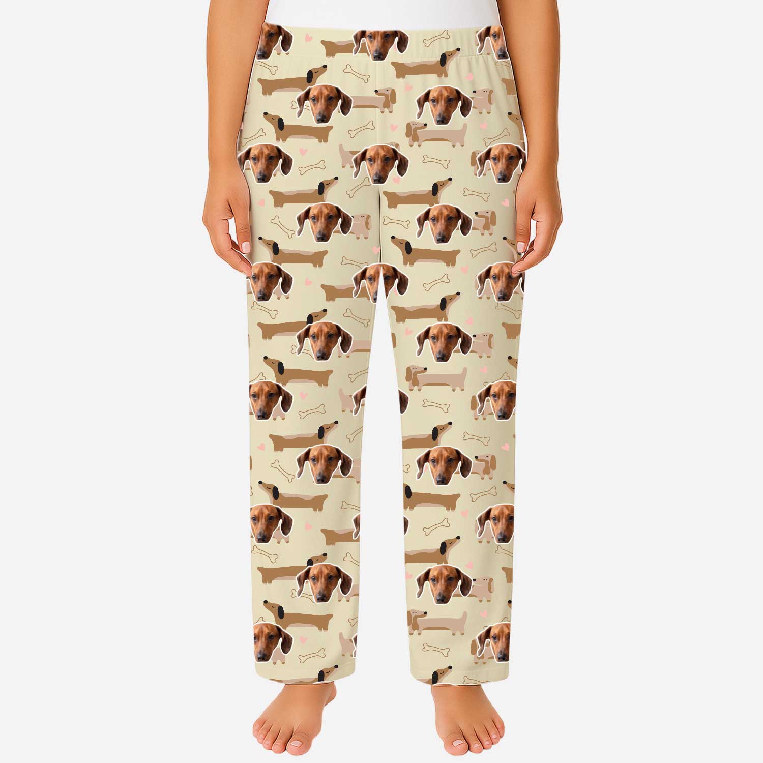 Dachshund Dog Pattern Women's Personalized PJ Pants