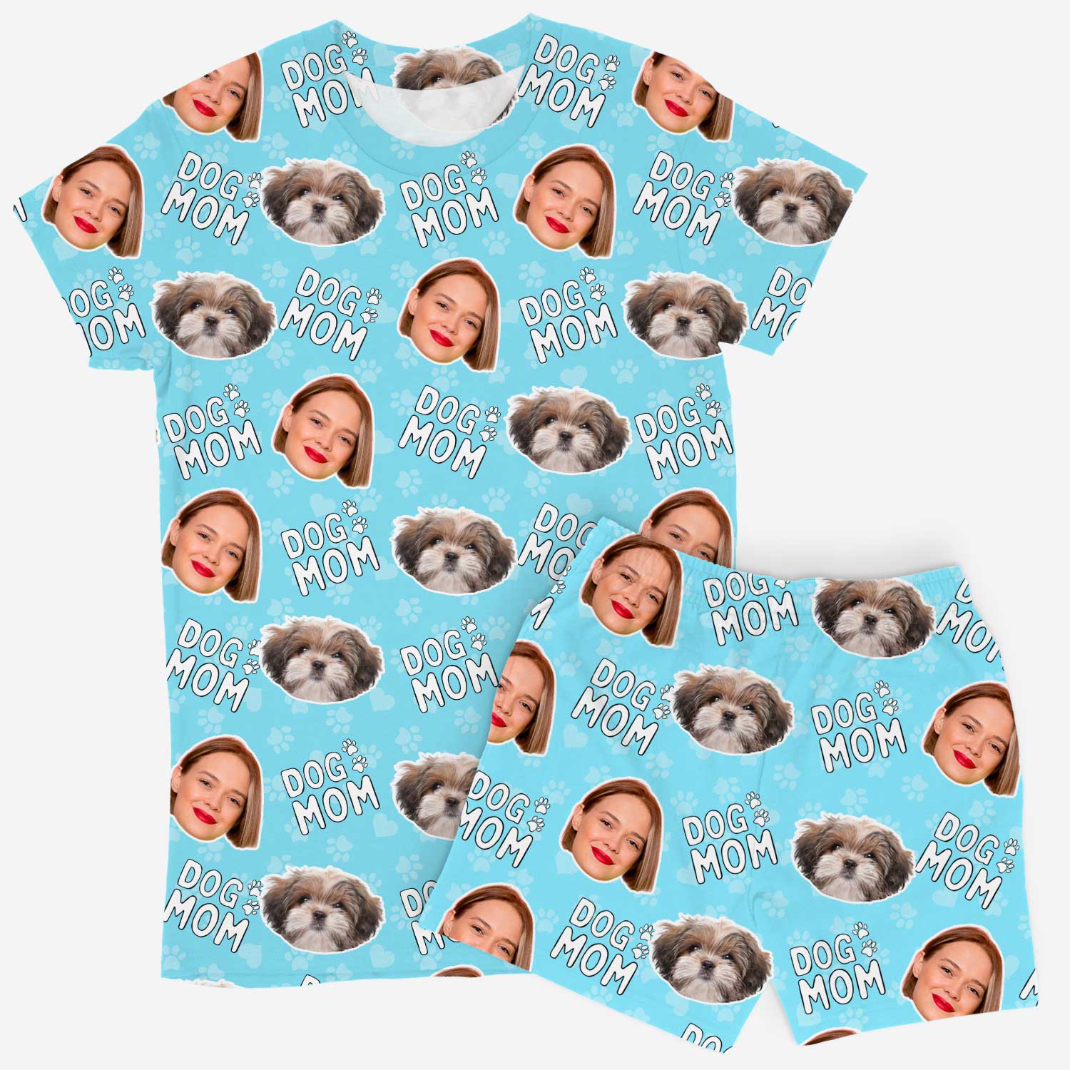 Women's Dog Mom Personalized PJs - Shorts Set