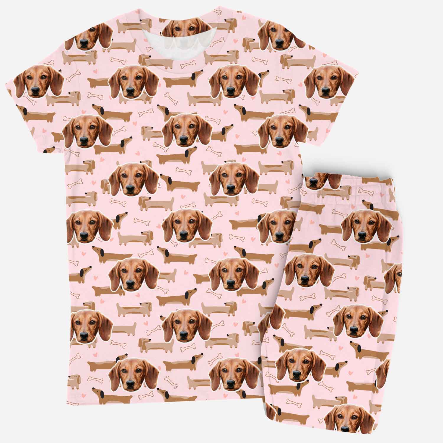 Dachshund Dog Pattern Women's Personalized Pajamas - Pant Set