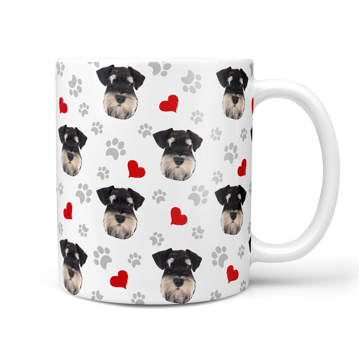 Paws and Hearts Personalized Dog Mug