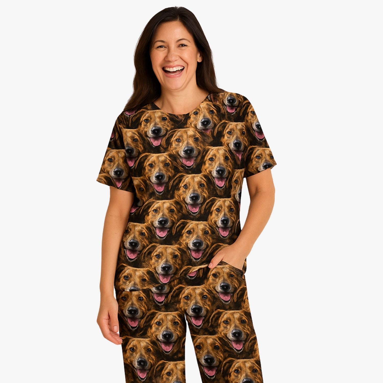 Women's Dog Mash Pajamas - Pant Set
