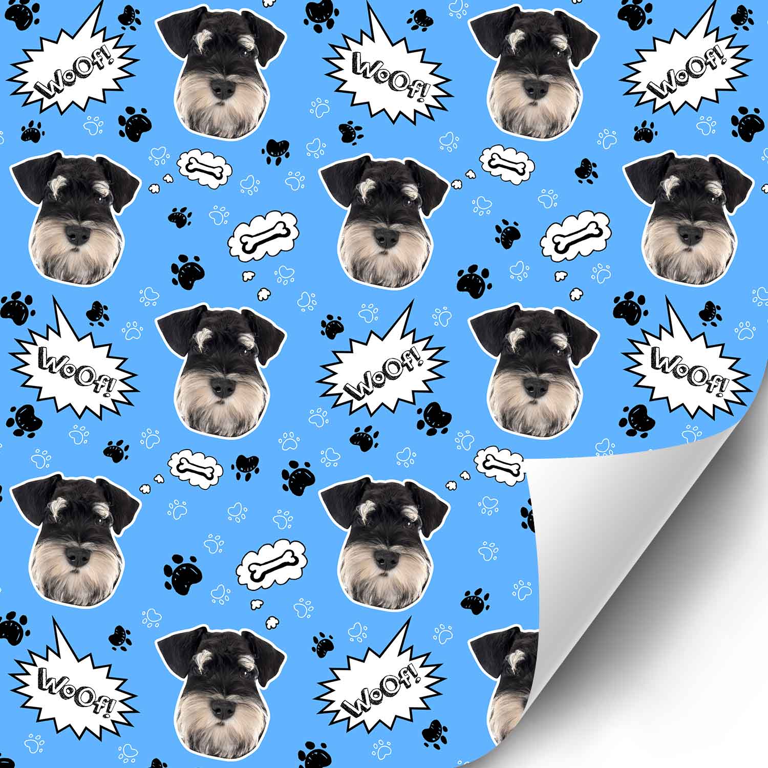 Woof Personalized Dog Wrapping Paper