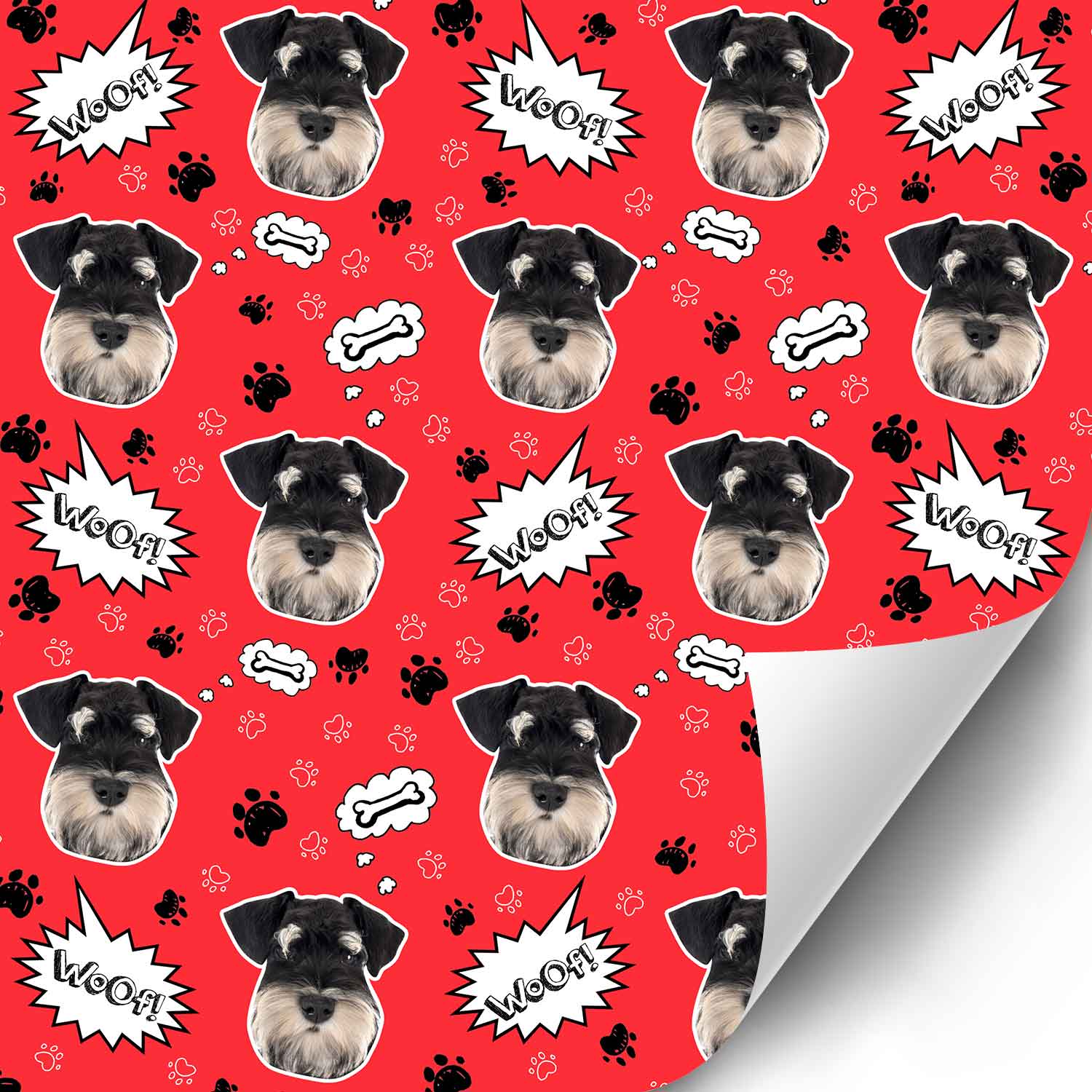 Woof Personalized Dog Wrapping Paper