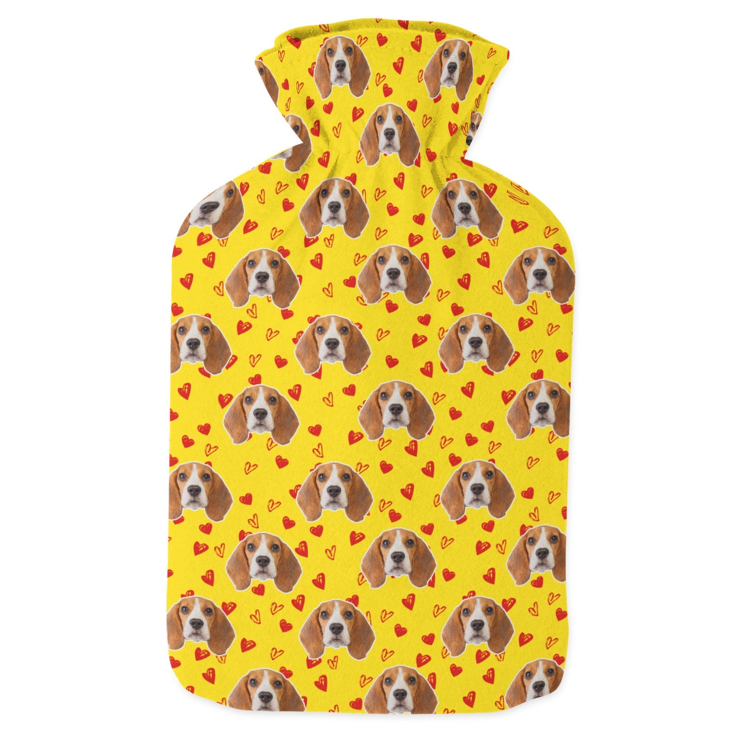 Love Hearts Dog Hot Water Bottle