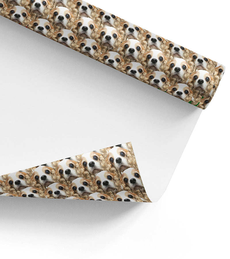 Dog Photo Mash Wrapping Paper