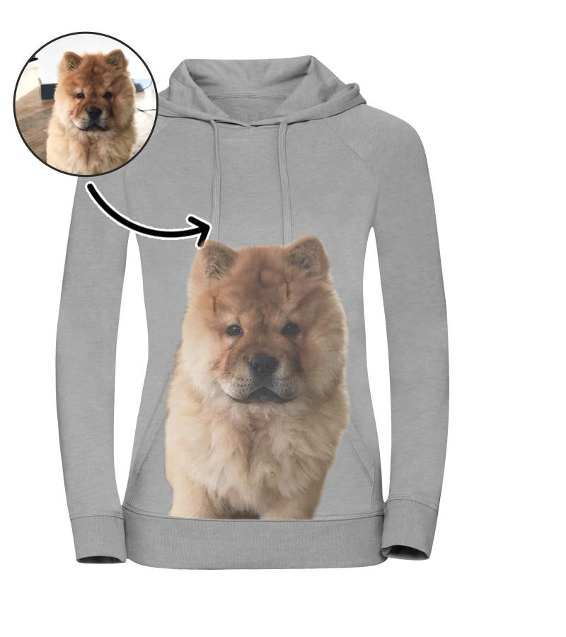 Dog Photo On Ladies Hoodie